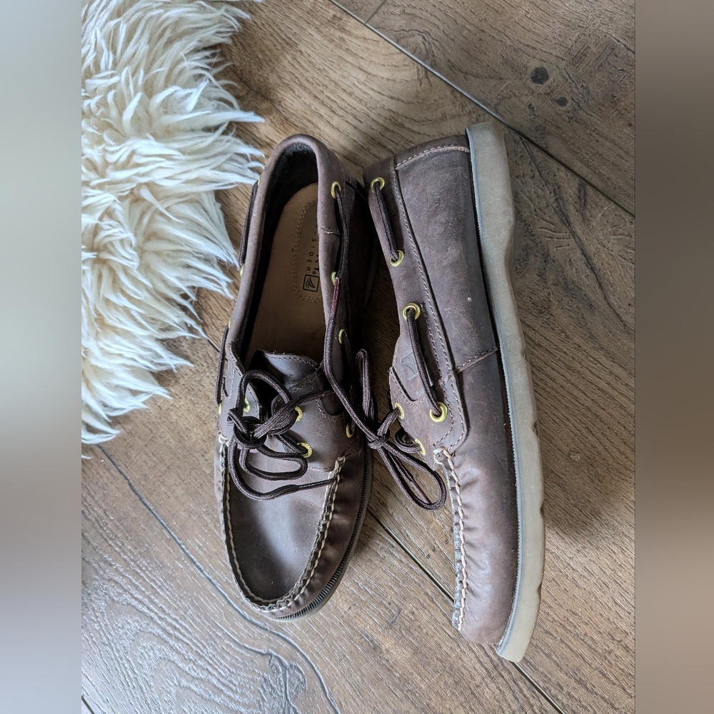 Sperry Brown Leather Boat Shoes Flats & Loafers